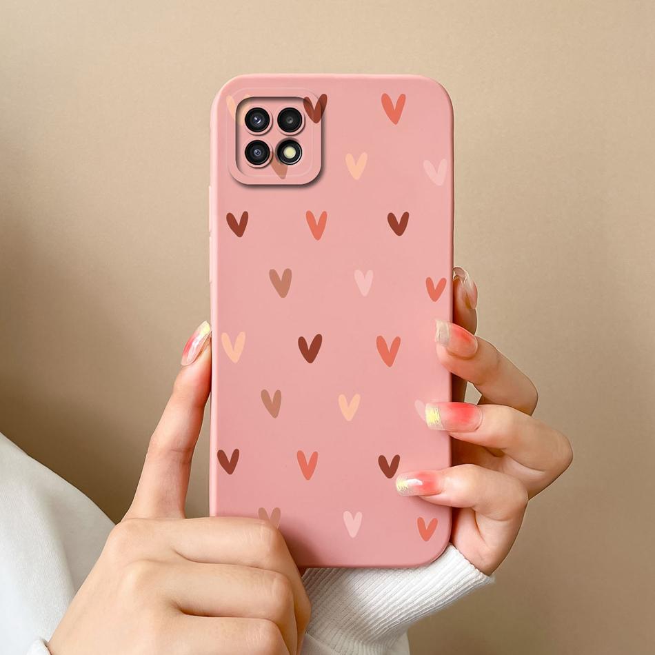 Для Samsung A22 A22S Чехол Цветной Покрашенный Мягкий Жидкий Силикон Защита Камеры Чехол для Телефона Для Samsung A 22 4G 5G A 22S Fundas