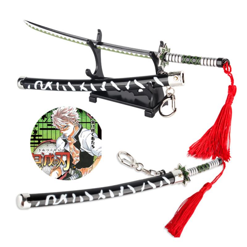 Аниме Demon Slayer Kimetsu no Yaiba Agatsuma Zenitsu косплей ножны ножны брелок меч модель оружия дети подарок на праздник игрушки