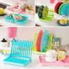 Foldable Design Dish Drying Rack Plastic Material Kitchen Drainer Plate Organizer  Plate Storage