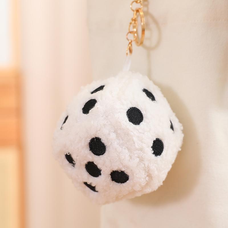 Soft Dice Plush Toys EducatiAonal Game Props Stuffed Dice Pillow Lovely Keychain PendantGoods Car Styling Creative Gift