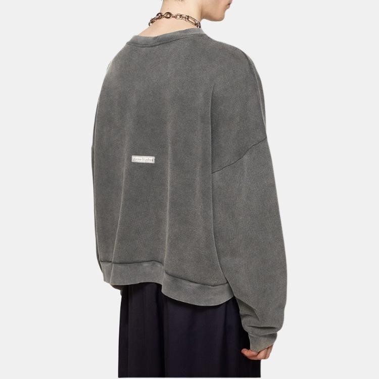 Acne Studios Свитшот с круглым вырезом и нашивкой-логотипом мужской CI0137-BM0