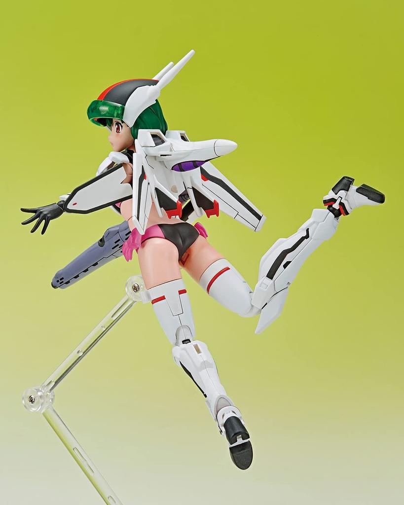 Aoshima Bunka Kyozai VFG Macross Frontier Messiah Ranka Lee Высота 150 мм пластиковая модель VF-25F приблизительно. Цветовая кодировка MC-09