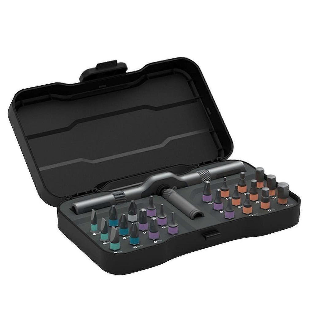 24 in 1 Multifunction Ratchet Screwdriver Set with Magnetic Adsorption/Alloy Bits Kit for Eyeglasses PC Electronics