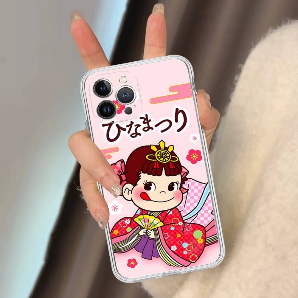 Мультяшная Милая M-milky P-pekochan Прозрачный Чехол Для Телефона Для IPhone 16 15 14 13 12 11 Pro Max Plus Мягкий Чехол