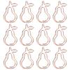 12pcs Professional Cute Pear Shaped Paper Clip Document Organizing Paper Clip (Rose Gold)