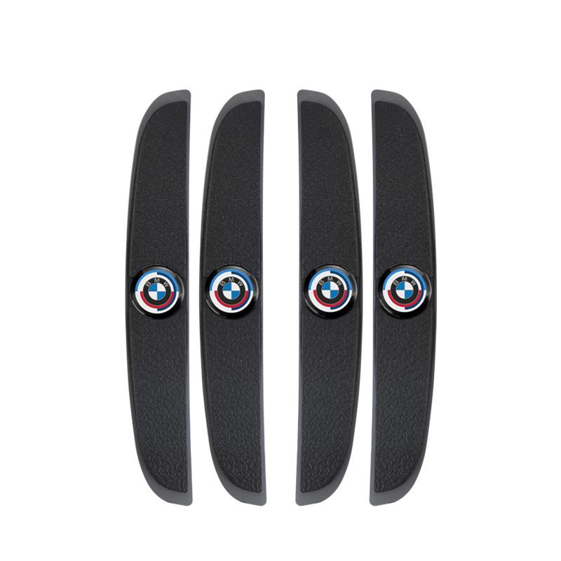 DJSA5 4Pcs Rubber Anti Collision Strip Car Body Protector Stickers For BMW 50th Performance F40 E90 F20 E70 E39 E36 E92 X3 X1 X2 X5 X6