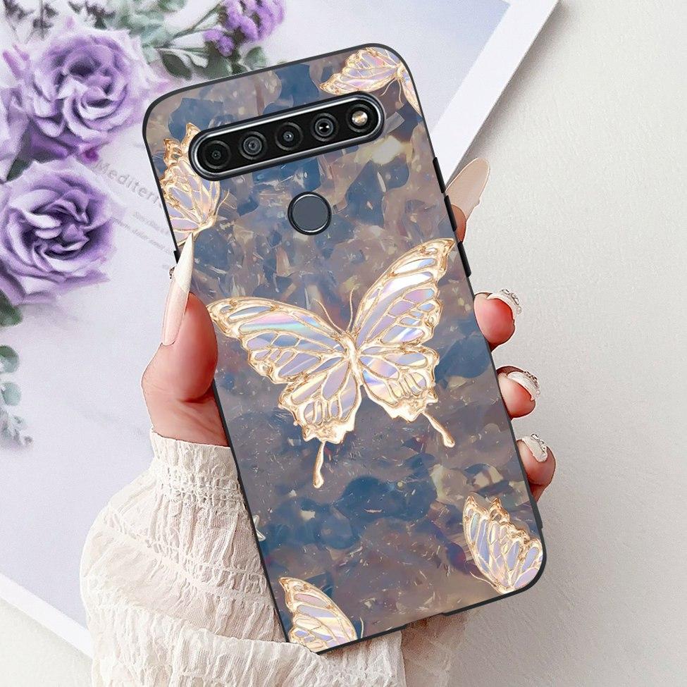 2020 For LG K41S LM-K410 Cover For LG K51S Case LM-K510 Luxury Butterfly Love Cute Cat Cool Handsome Lion Painted Black Silicone
