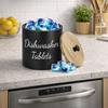 Wide Opening Dishwasher Pod Container Round Kitchen Storage Box Laundry Pods Container  Apartment