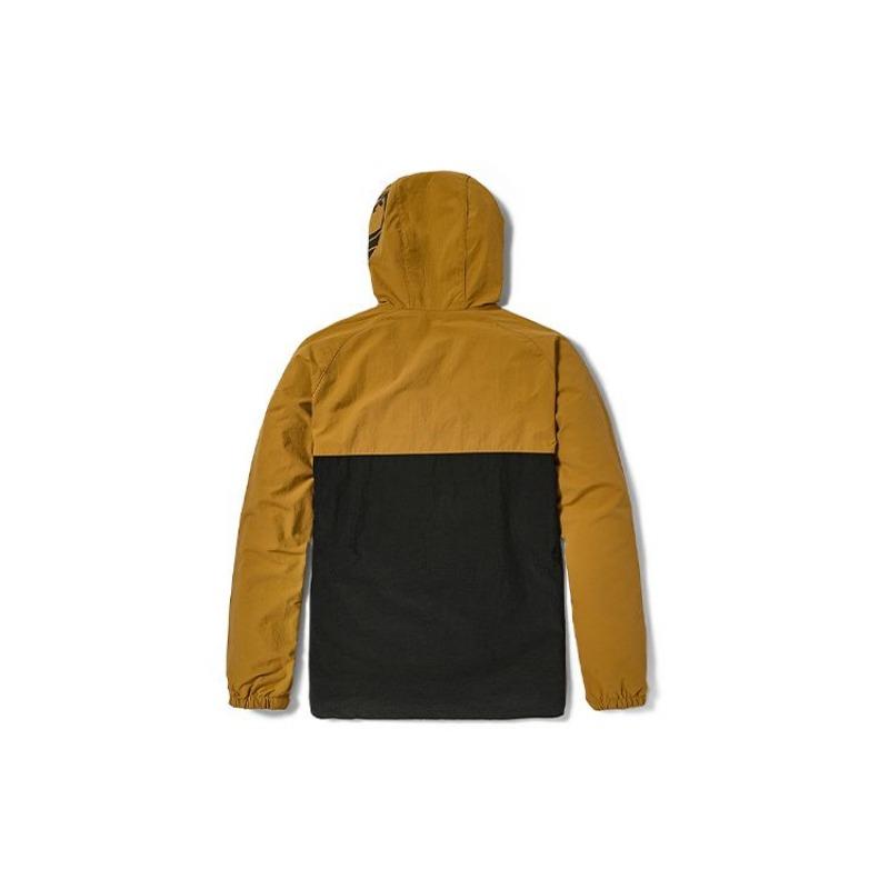 Timberland Мужская куртка-пуловер с капюшоном и молнией на половину, Color Block, цвет Пшеничный, A2BUU-P57
