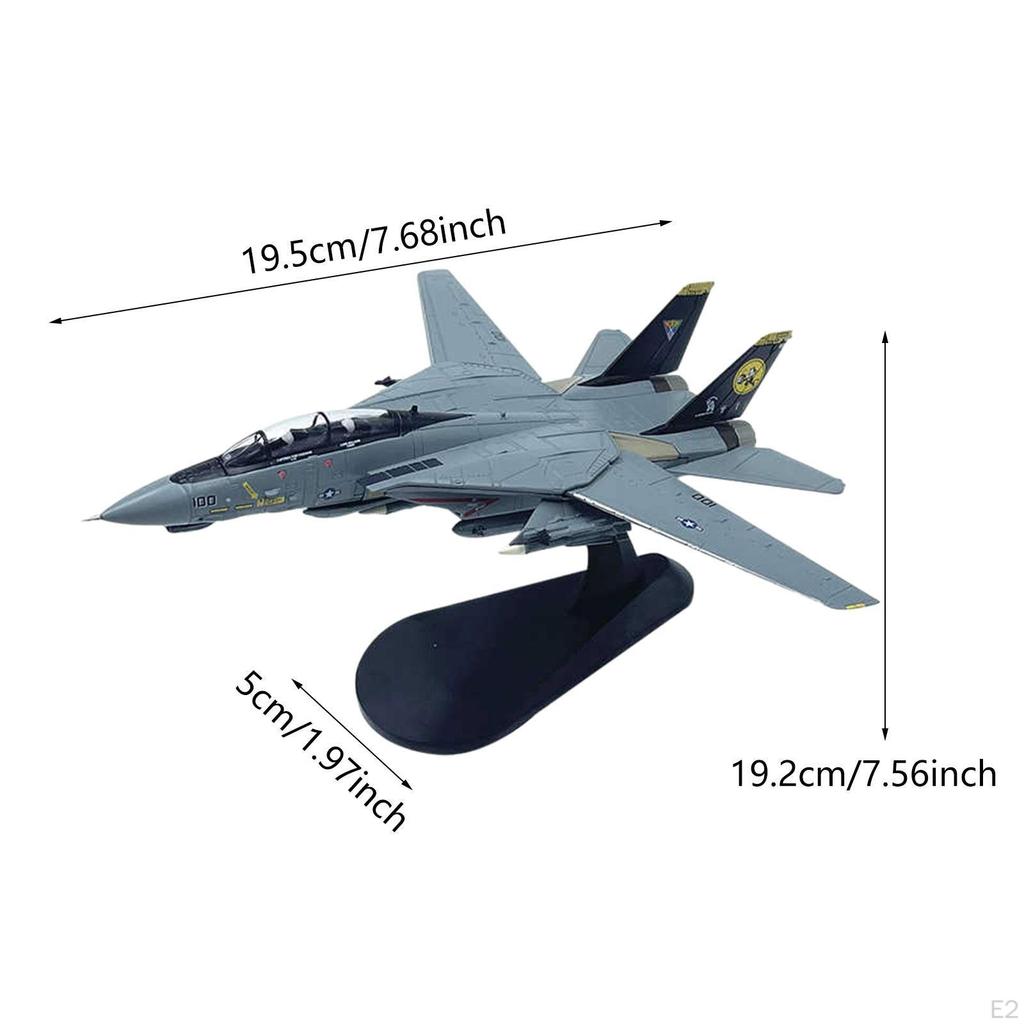 1/100 F 14D Fighter Model Plane Collectable Ornament Tabletop Decor Diecast