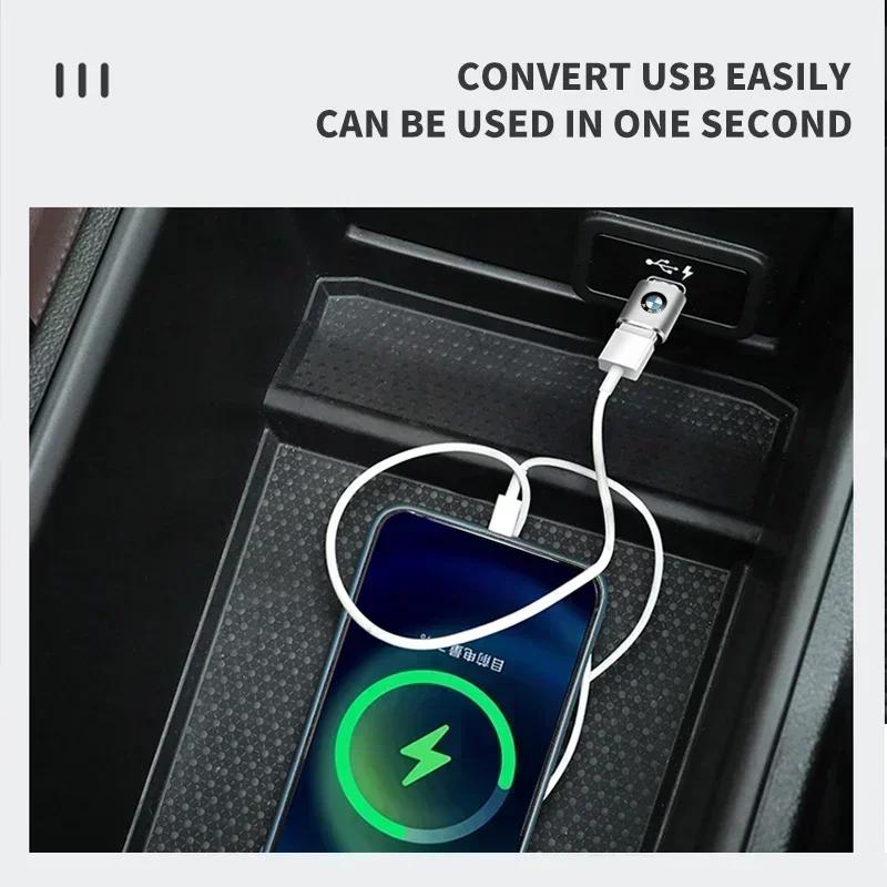 New Hots E60 Car Type-C To USB 3.0 Interface Mini Converter Charging Adapter For bmw e46 e39 e90 e60 e30 f10 f11 f20 f30 g20 g3