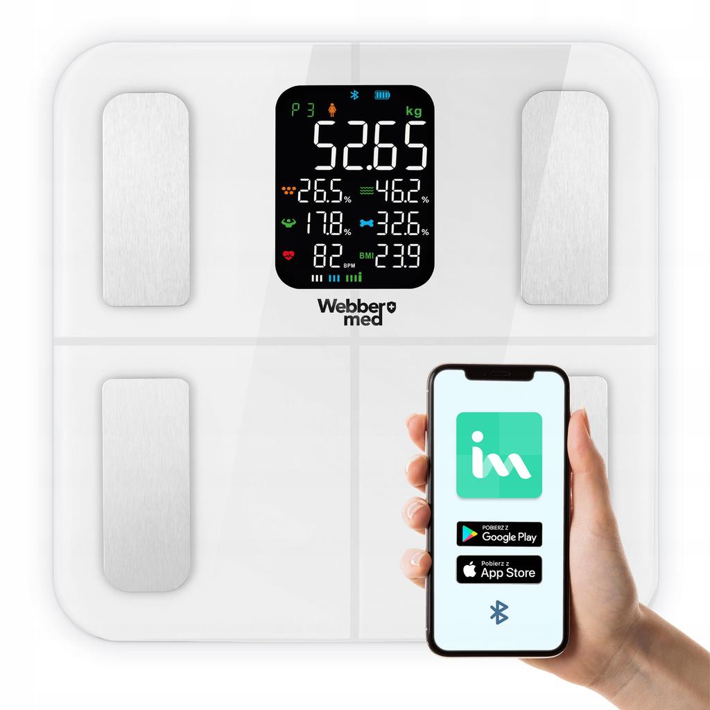 Analytical Bathroom Scale 16 Parameters Apple Health, Google Fit, IF1320B