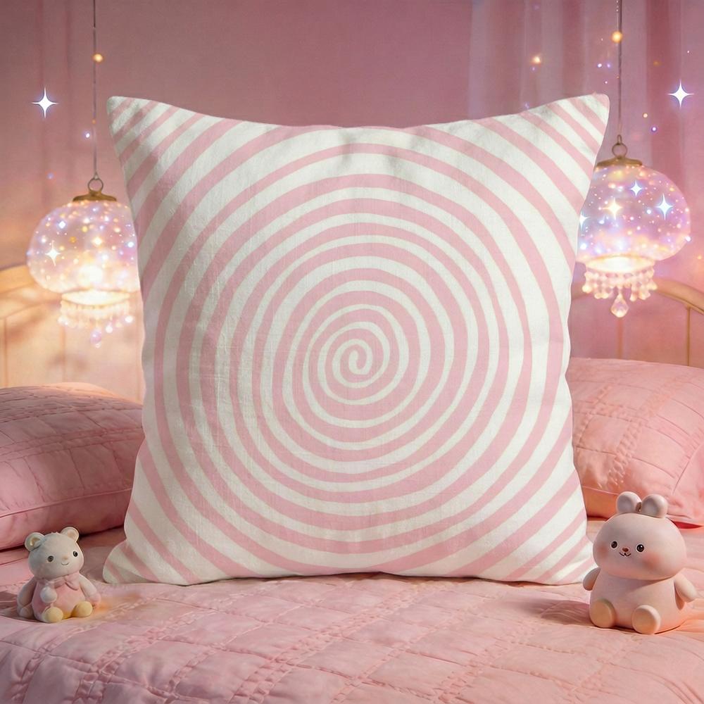 Retro Psychedelic Stripe Cushion Cover Premium Comfort Reversible Pillow Cove Two in One Design for Any Room  Car Interior