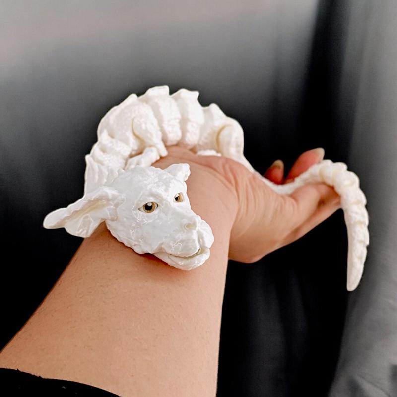 Настольное украшение для офиса Домашний декор Подарок 3D-печатный Собака Дракон Вращающийся Сочлененный Собака Дракон Подвижные суставы Модель симуляции