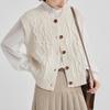 Women's Knitted Sweater Vest Jacket - Autumn/Winter 2025 Collection, Small Size