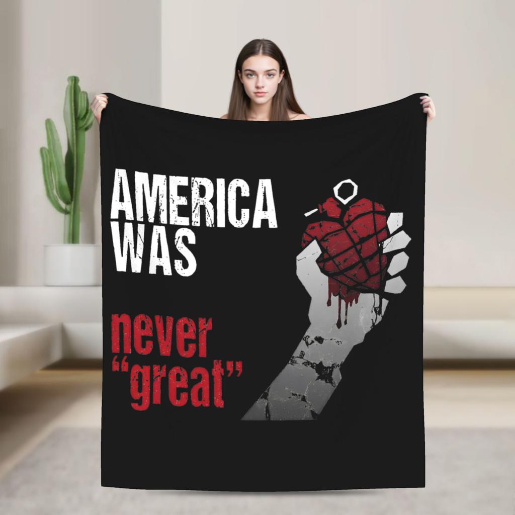 Зеленые Дни Панк Плед Альбом American Idiot Фланелевый Потрясающий Дышащий Плед для Украшения Дома