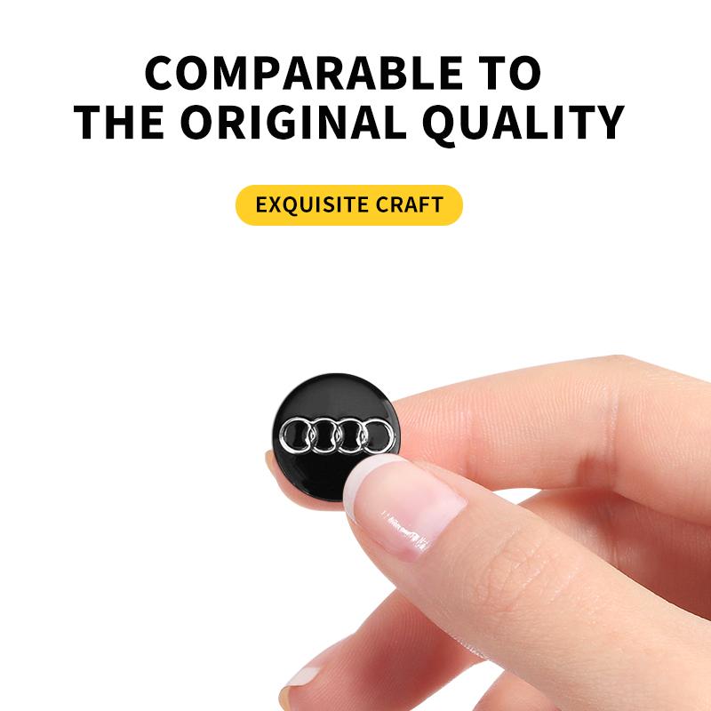 Q8 14mm 16mm Car Key Badge Emblem Replacement Car Key Sticker For a8 A1 A3 A4 A5 A6 A7 S3 S4 S5 S6 RS3 RS4 RS5 RS6 Q3 Q5 Q7