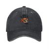 Washed Cotton Baseball Cap Vintage Embroidered Crab Logo Hat Unisex Classic Fit Outdoor Canvas Cap