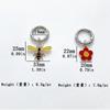 2pcs Oil-Drip Flower Shoe Buckle Boots Accessory Detachable Pendant Metal Shoe Pendant Small Red Flower Metal Charm Heel Decor