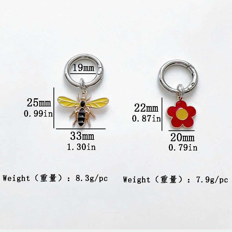 2pcs Oil-Drip Flower Shoe Buckle Boots Accessory Detachable Pendant Metal Shoe Pendant Small Red Flower Metal Charm Heel Decor