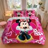 Minnie Mouse Heart Love Print 3Pcs Bedding Setduvet Cover With 2 Bedropillowcase Home Birthday Gift