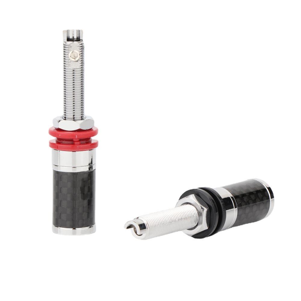 Клеммы для динамиков из углеродного волокна с родиевым покрытием из белого золота и гнезда