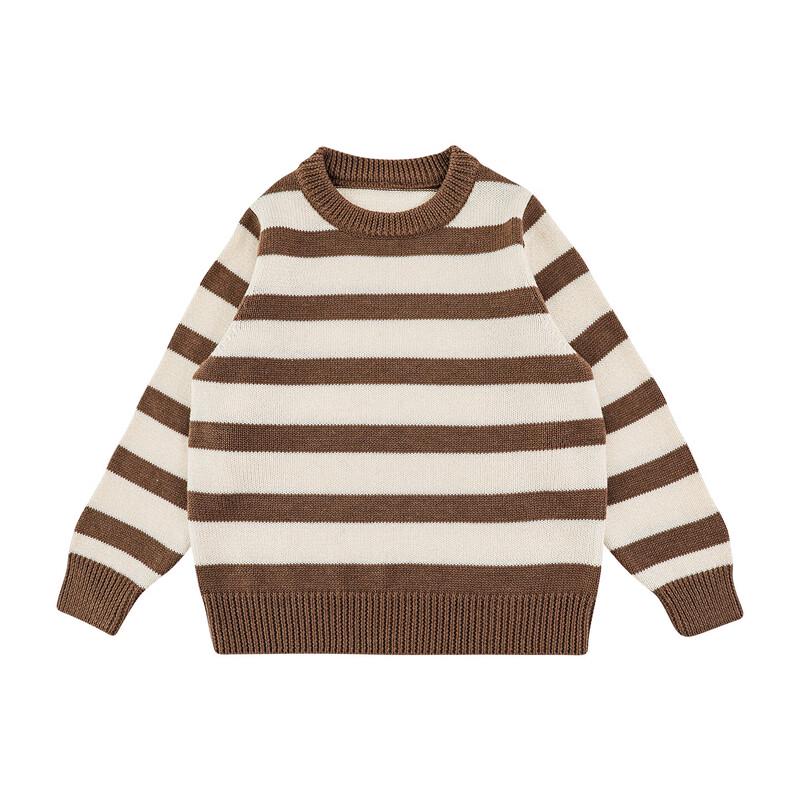 Youyou Girls' Blended Wool Candy Stripe Sweater