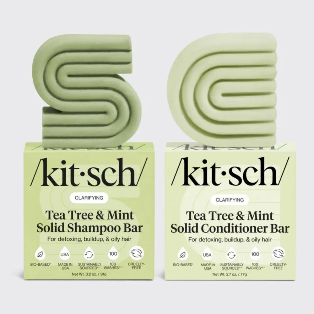 KITSCH TEA TREE MINT Shampoo & Conditioner Bar SET Kitsch