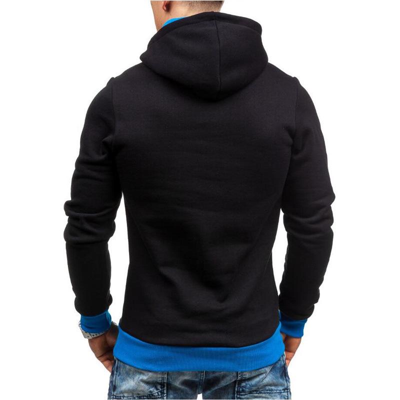Men's Asymmetrical Zipper Hoodie - Autumn/Winter Collection, Multiple Colors