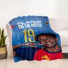Lamine Yamal's Barcelona Celebration Moment Blanket Durable Comfort Perfect for Office Seaside Bedding Four Seasons Multipurpose Playful Design