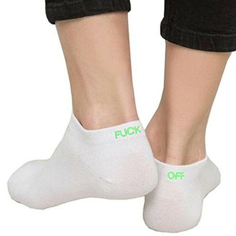 Отвратные женские и мужские забавные повседневные спортивные белые и черные носки для скейтборда унисекс с надписью