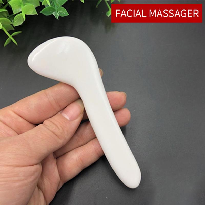 White Gua Sha Scraper Massage For Face Roller Set Gouache Scraper Gua Sha Board Acupuncture Massage Face Lifting Guasha Stone