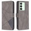 BINFEN COLOR For Realme 14x 5G Phone Case Wallet Stand Geometry Imprinted Leather Cover