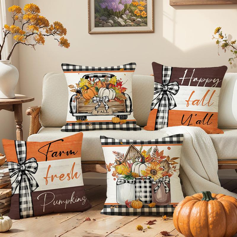 Autumn Printed Pillow Cover Plant Flower Home Living Room Cushion Set Bedroom Decorative Pillow Wholesale