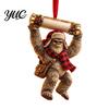 Holiday Gift for Kids Teens Big Foot Money Holder Cash, 2D Acrylic Sasquatch Cash Creative Christmas Stocking Stuffer Ornament, Clear Xmas Tree