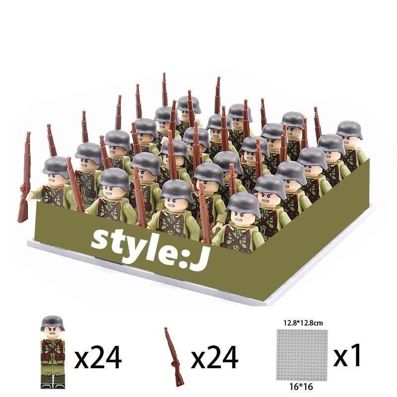 WW2 мини военные фигурки солдат строительные блоки немецкая армия США Япония итальянское поле боя оружие пистолеты набор кирпичей детские игрушки