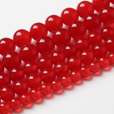 Темно-красный халцедон жадеит натуральный камень 15" гладкие свободные разделительные бусины 4/6/8/10/12 мм для изготовления ювелирных изделий DIY браслеты шармы аксессуары