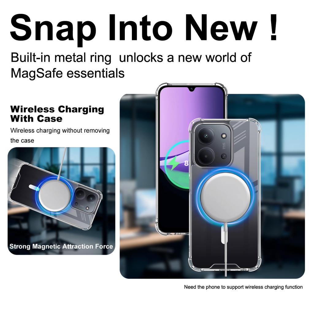 Для Redmi 15C 4G Чехол для телефона IMAK Ударопрочный Мягкий Космический Магнитный Чехол 171мм 173мм