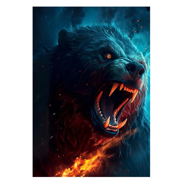 Dark Fantasy Magic Wild Animal Prints Poster Canvas Painting Hd Modern Wall Art Pictures For Living Room Bedroom Home Decoration