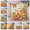 Home Decor Fall Harvest & Blessings Pattern Pillow Covers Pattern Cushion Cover Suitable for Sofa Bedroom Car Pillow Cover