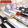 104cm Demon Slayer Katana Sword Bamboo Anime Blade Sunwheel Knife Tanjirou Katana Weapon Model 1:1 Ninja Cosplay Prop Kids Toys