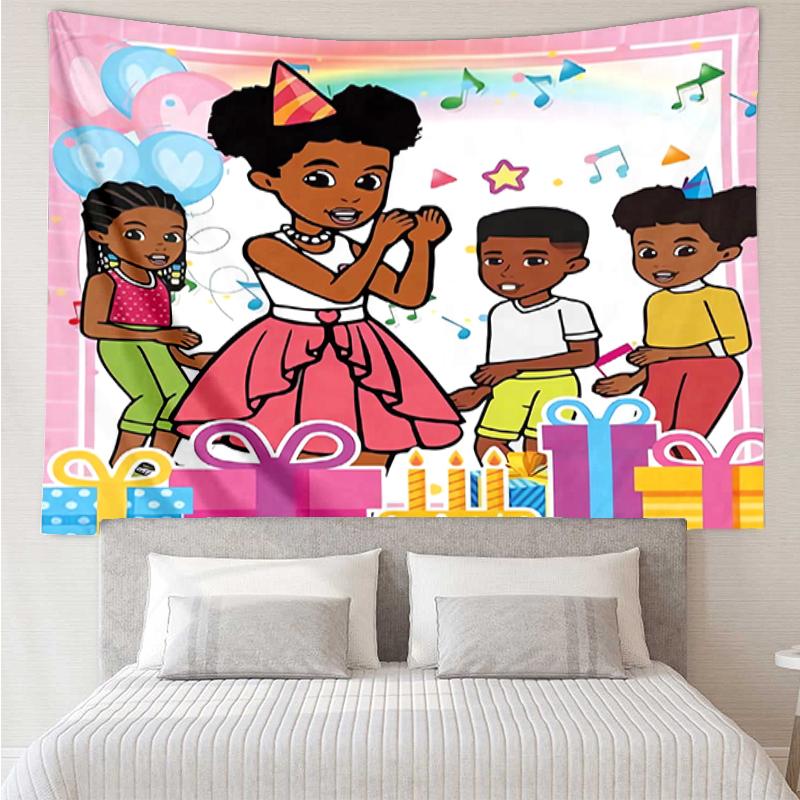 Gracie's-Corner Print Tapestry, Backdrop, Easy Setup, Ideal for Bedroom, Office & Living Room, with Aesthetic Wall Hanging Decor.