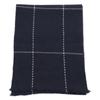 19 Andrea's 47 [Excellent Condition] 7708 SEAN Windowpane Cashmere Scarf 35X180 NAVYUsed