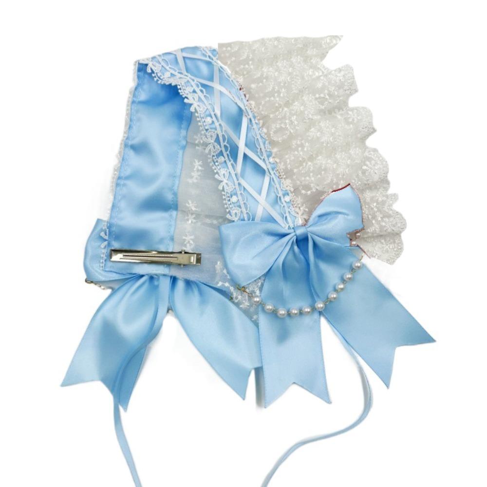 Ribbon Bow Lolita Lace Headband Pearl Lolita Hair Clip Creative Maid Cosplay Headdress Daily