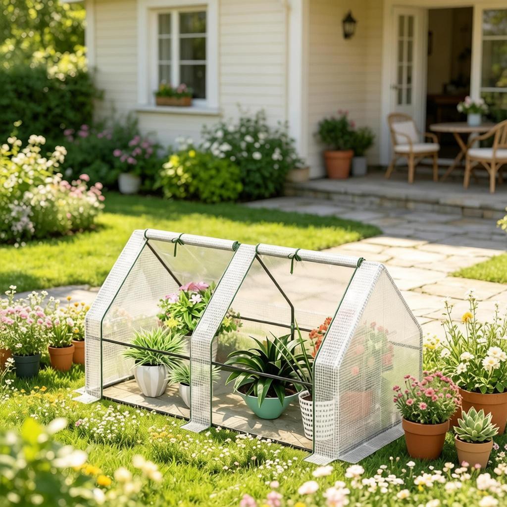 Plant Protection Tent with Practical Design, Foil Greenhouse for the Garden, Compact Mini Greenhouse(only with Mini Greenhouse)