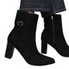 Where's That From Womens/Ladies Suedette Block Heel Ankle Boots