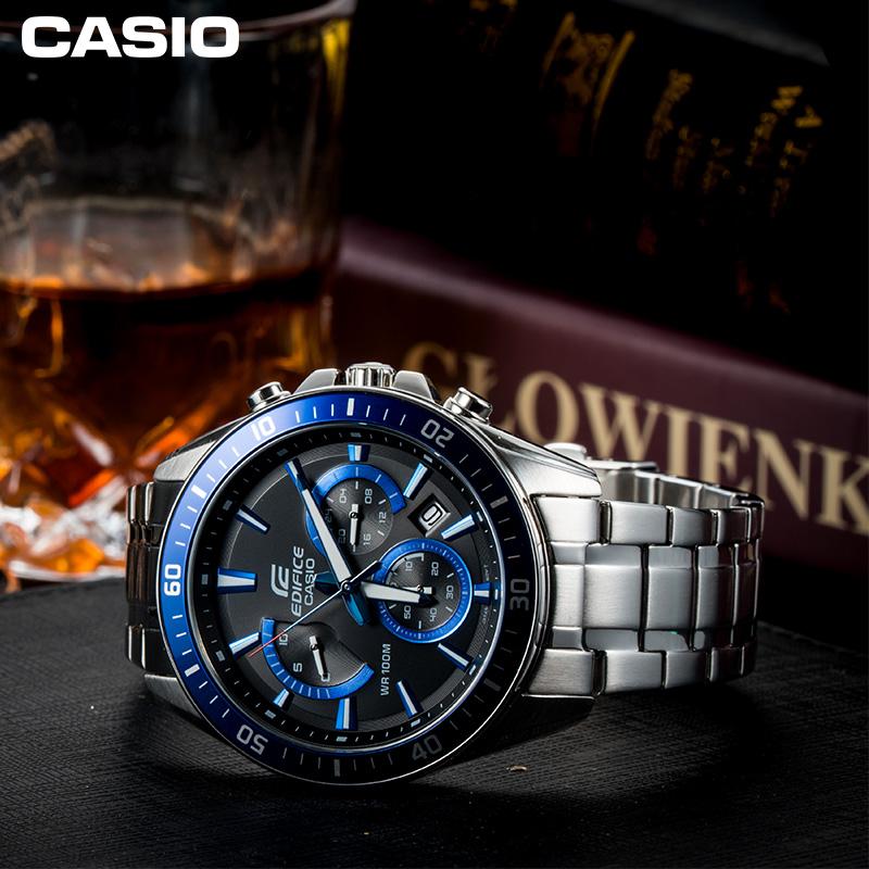 Casio EDIFICE Сердце Океана Водонепроницаемость 100 метров Кварцевый механизм Стальной ремешок Японские и корейские часы Мужские часы EFR-552D-1A2VUPRD