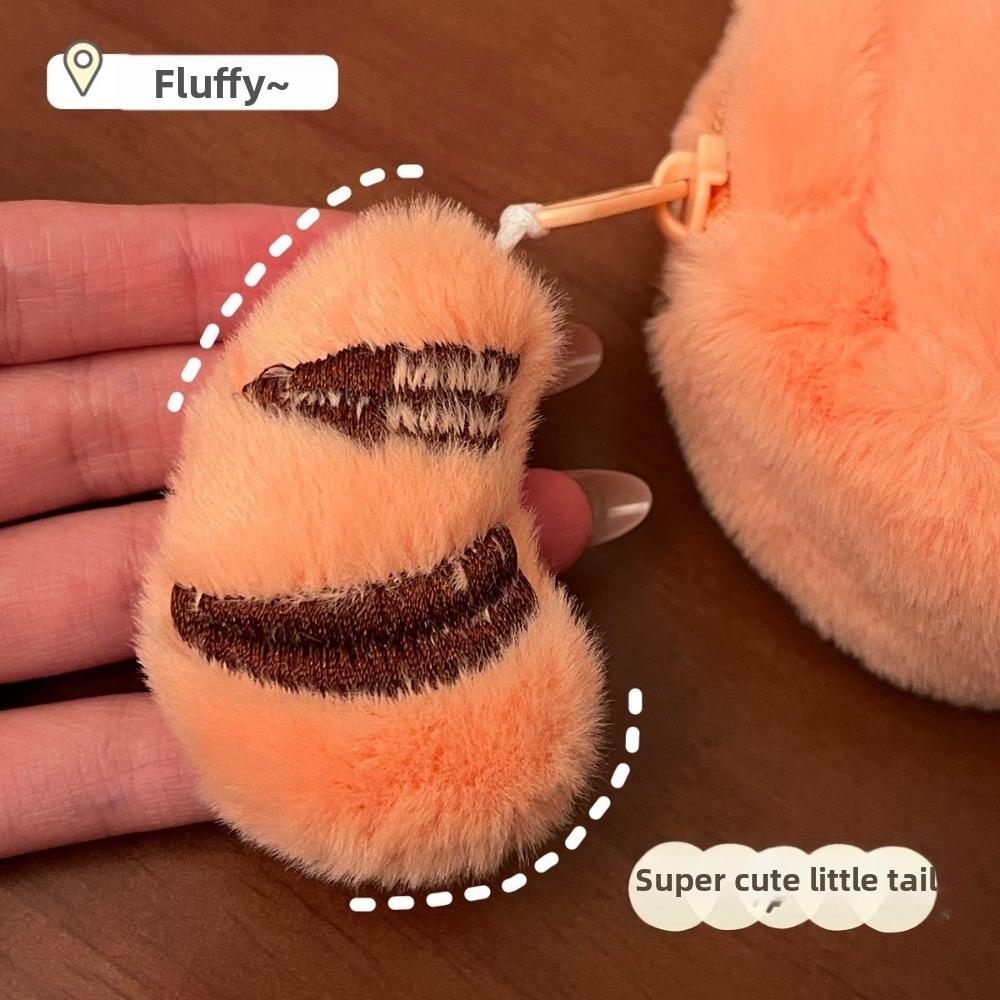 Cartoon Plush Pencil Box Large Capacity Stationery Storage Bag Raccoon Pencil Case Gift
