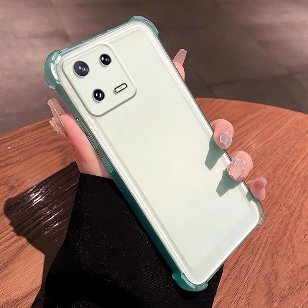 Чехол для Xiaomi 13 Pro Ударопрочный Бампер с Подушками Безопасности Матовый Полупрозрачный Чехол