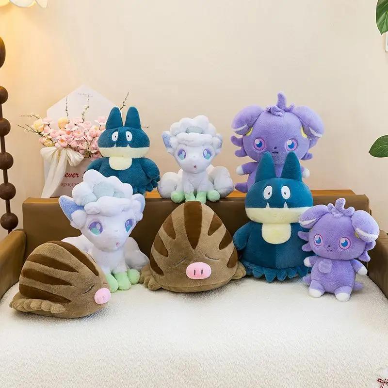 Very Soft Cute Espurr Swinub Alolan Vulpix Munchlax Plushies Fluffy Stuffed Anime Doll For Fans Home Decor Gift Collection